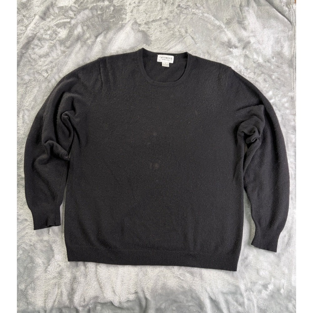 Sutton Studio Sweater Mens L Black Crew Neck Long Sleeve Classic Fit